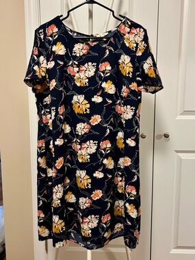 Maurices Orange A-line Mini Dress Crew Neck Short Sleeve